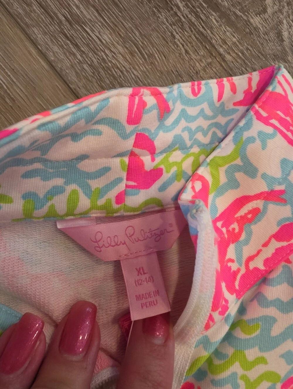 Lilly Pulitzer Pink Lobster Half-Zip Short Set